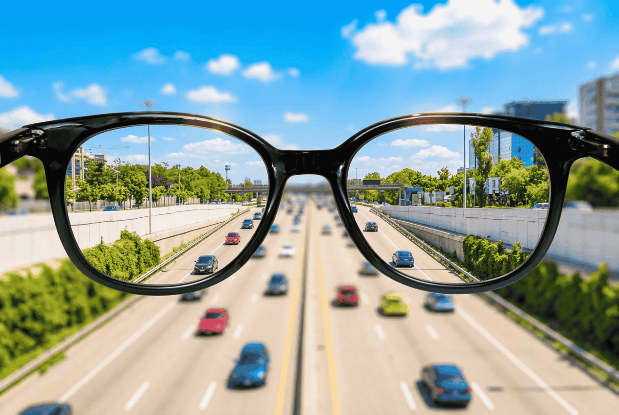 ภาพที่คนสายตาสั้นเห็น